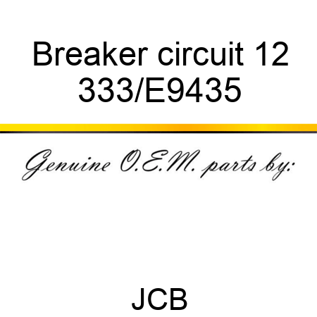 Breaker circuit 12 333/E9435