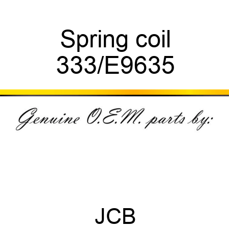 Spring coil 333/E9635