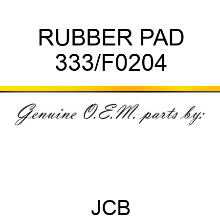 RUBBER PAD 333/F0204
