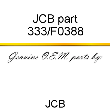 JCB part 333/F0388