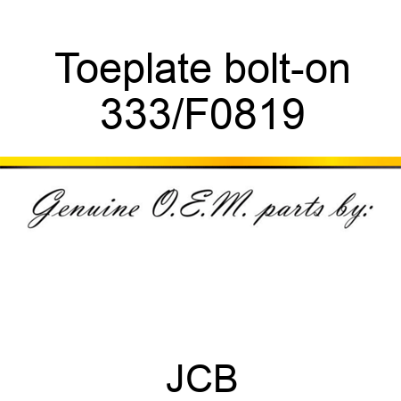 Toeplate bolt-on 333/F0819