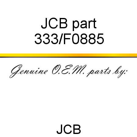 JCB part 333/F0885