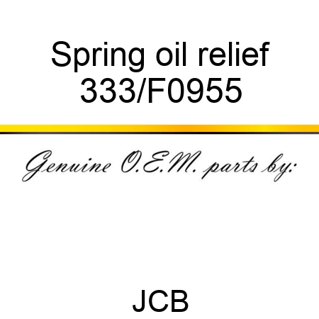 Spring oil relief 333/F0955