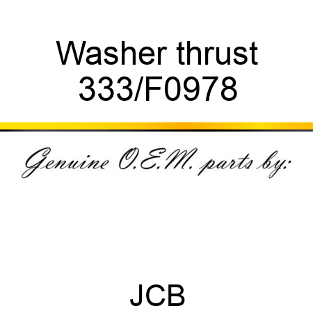 Washer thrust 333/F0978