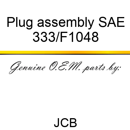 Plug assembly SAE 333/F1048