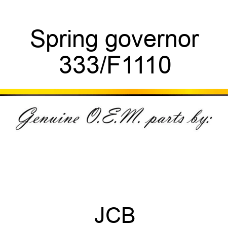 Spring governor 333/F1110