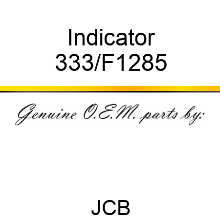 Indicator 333/F1285