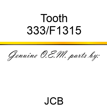 Tooth 333/F1315