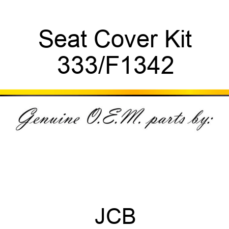 Seat Cover Kit 333/F1342