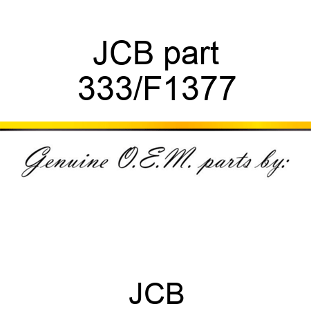 JCB part 333/F1377