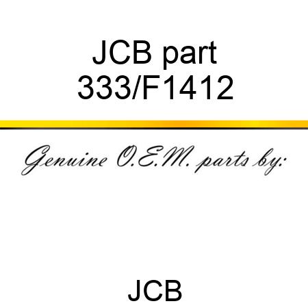 JCB part 333/F1412