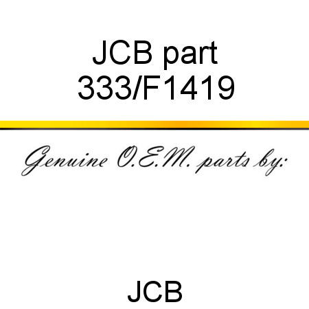 JCB part 333/F1419