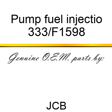 Pump fuel injectio 333/F1598