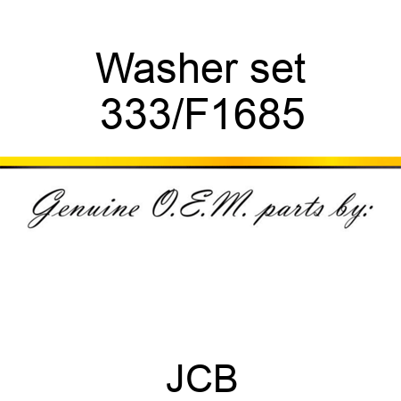 Washer set 333/F1685