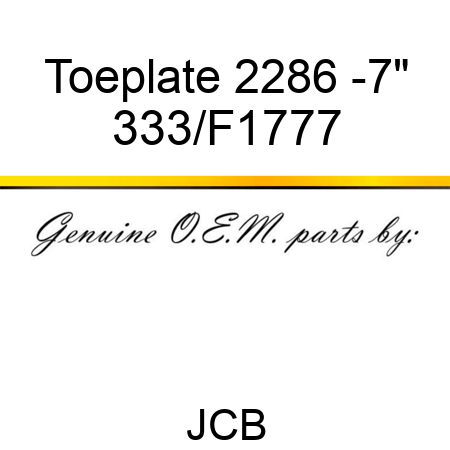 Toeplate 2286 -7