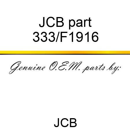 JCB part 333/F1916