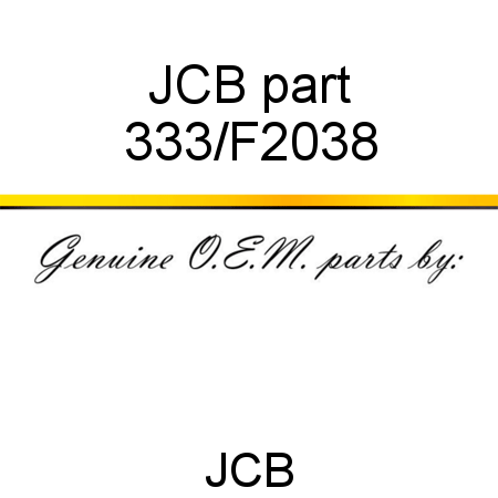 JCB part 333/F2038