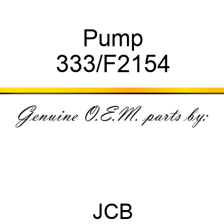 Pump 333/F2154