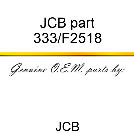 JCB part 333/F2518