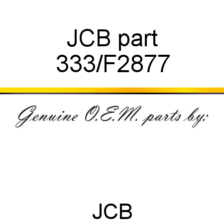 JCB part 333/F2877