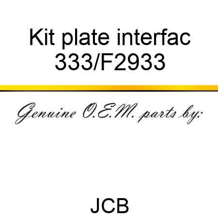 Kit plate interfac 333/F2933