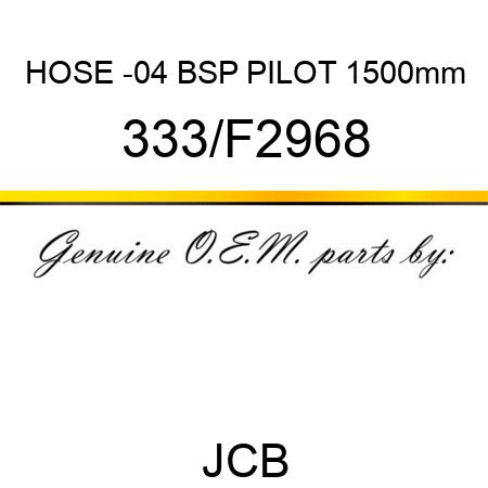 HOSE -04 BSP PILOT 1500mm 333/F2968