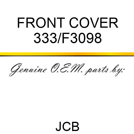 FRONT COVER 333/F3098