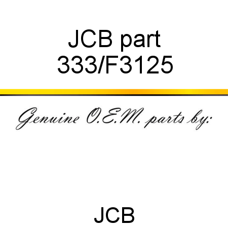 JCB part 333/F3125