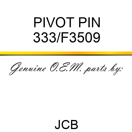 PIVOT PIN 333/F3509
