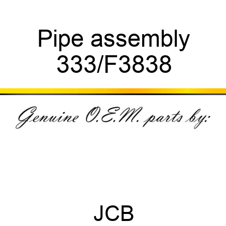 Pipe assembly 333/F3838