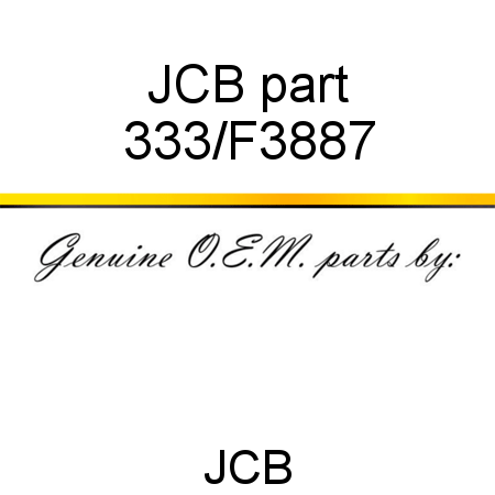 JCB part 333/F3887