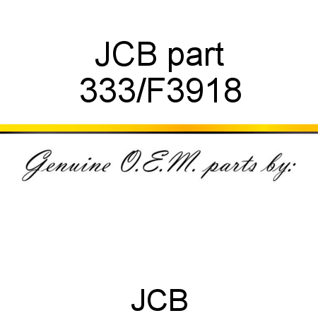 JCB part 333/F3918