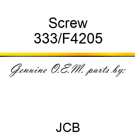 Screw 333/F4205