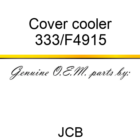 Cover cooler 333/F4915