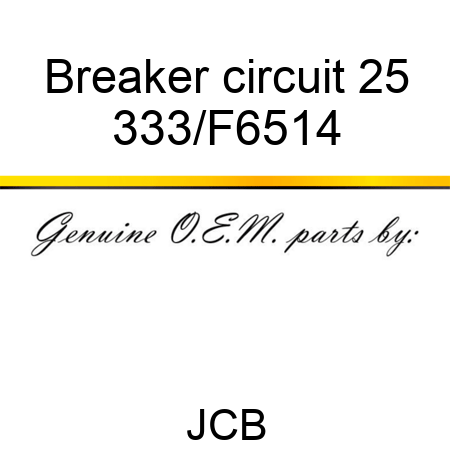 Breaker circuit 25 333/F6514