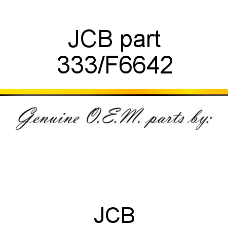 JCB part 333/F6642