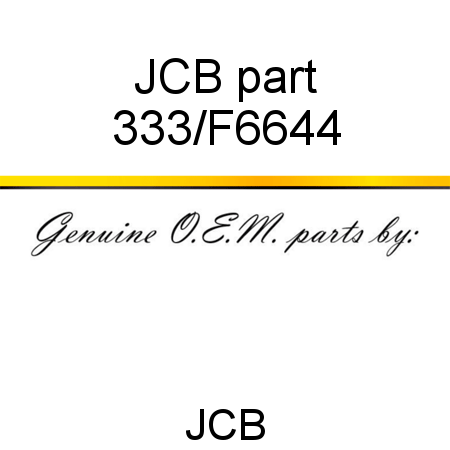 JCB part 333/F6644