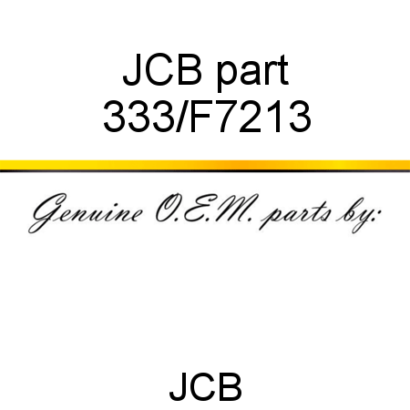 JCB part 333/F7213