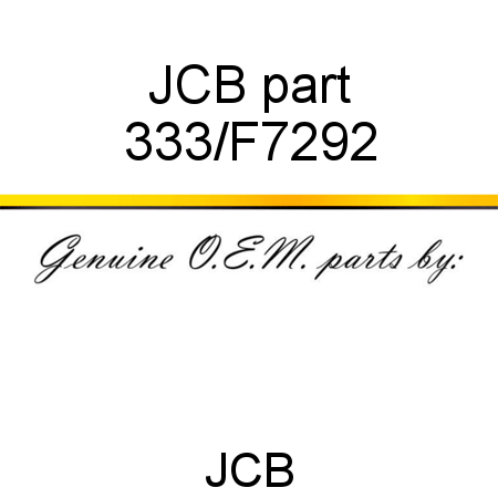 JCB part 333/F7292