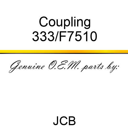 Coupling 333/F7510