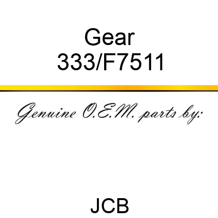 Gear 333/F7511