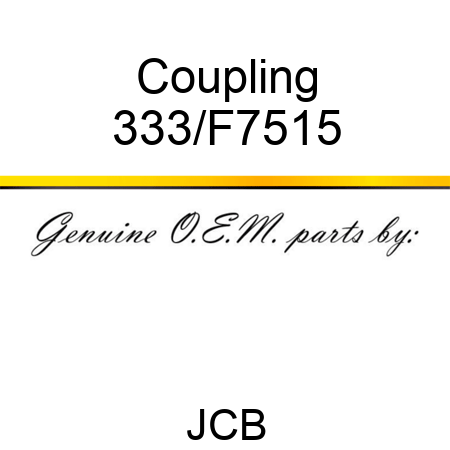 Coupling 333/F7515