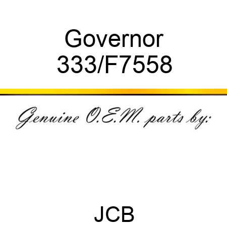 Governor 333/F7558