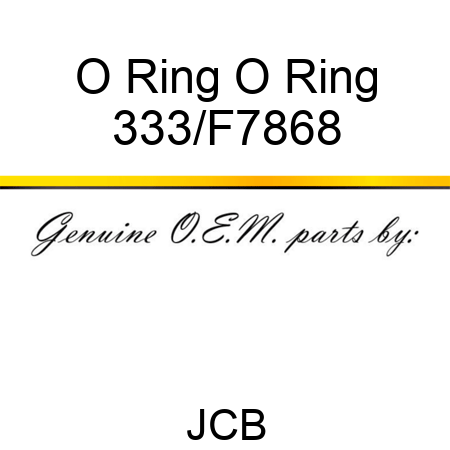 O Ring O Ring 333/F7868