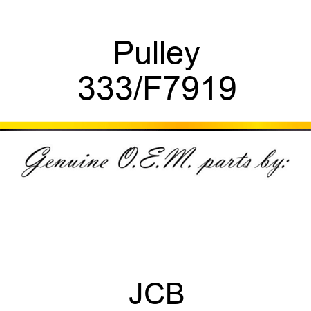 Pulley 333/F7919