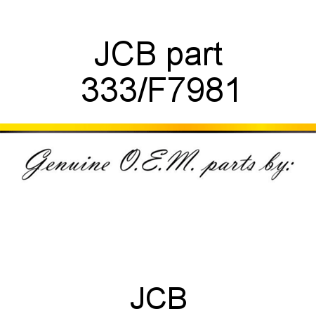 JCB part 333/F7981