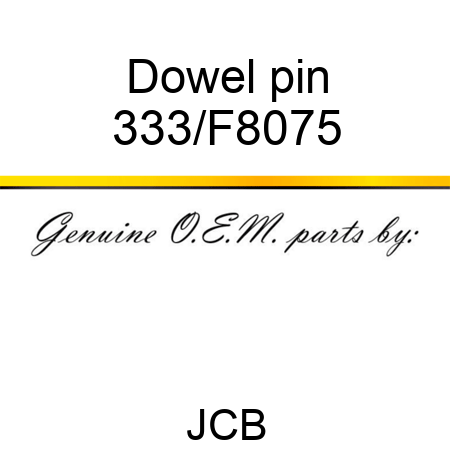 Dowel pin 333/F8075