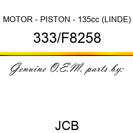 MOTOR - PISTON - 135cc (LINDE) 333/F8258