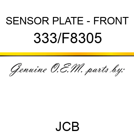 SENSOR PLATE - FRONT 333/F8305