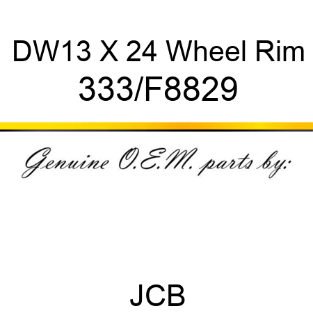 DW13 X 24 Wheel Rim 333/F8829